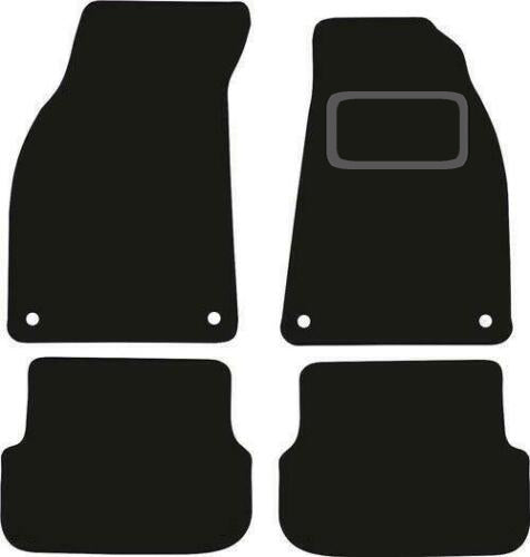 AUDI A6 (NON QUATTRO) 2004 TO 2009 TAILORED BLACK CARPET CAR FLOOR MATS, 4-FIXINGS
