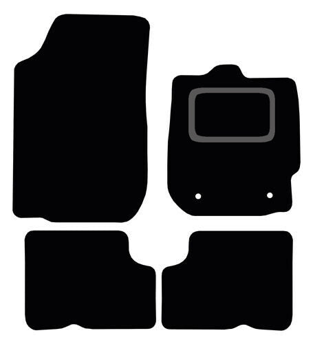 DACIA DUSTER 2013 TO 2018 TAILORED BLACK CARPET CAR FLOOR MATS, 2-FIXINGS