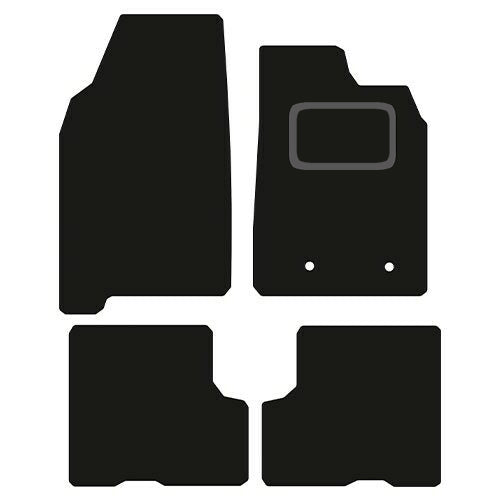 DACIA DUSTER (WITH PASSANGER SEAT DRAWER) 2018 TO PRESENT TAILORED BLACK CARPET CAR FLOOR MATS, 2-FIXINGS