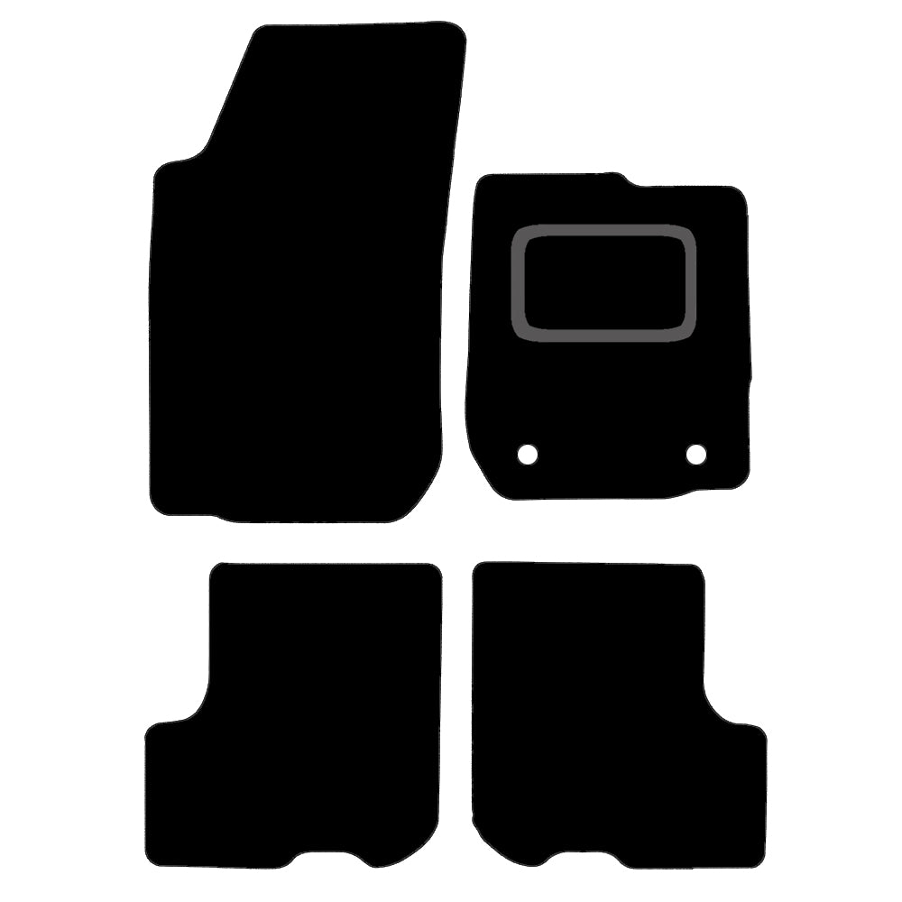 DACIA SANDERO - STEPWAY 2013 TO 2020 TAILORED BLACK CARPET CAR FLOOR MATS, 2-FIXINGS