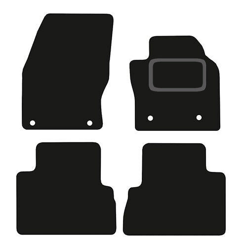 FORD C MAX 2015 TO PRESENT TAILORED BLACK CARPET CAR FLOOR MATS, 4-FIXINGS