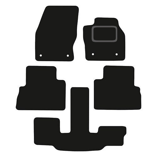 FORD C MAX GRAND 2015 TO PRESENT TAILORED BLACK CARPET CAR FLOOR MATS, 4-FIXINGS