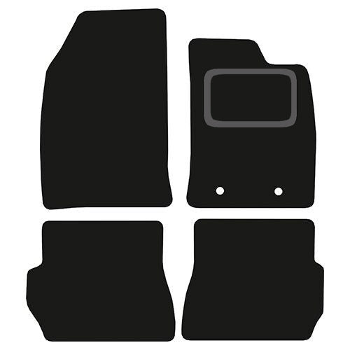 FORD FUSION (MANUAL) 2002 TO 2012 TAILORED BLACK CARPET CAR FLOOR MATS, 2-FIXINGS