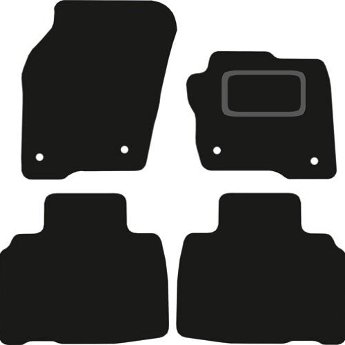 FORD EDGE 2015 TO PRESENT TAILORED BLACK CARPET CAR FLOOR MATS, 4-FIXINGS