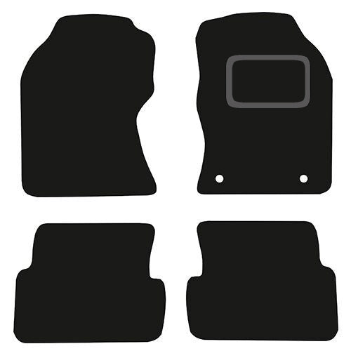 FORD FOCUS MK1 1998 TO 2005 TAILORED BLACK CARPET CAR FLOOR MATS, 2-ROUND CLIPS