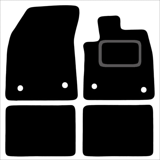 FORD FOCUS MK4 2018 TO PRESENT TAILORED BLACK CARPET CAR FLOOR MATS, 4-FIXINGS