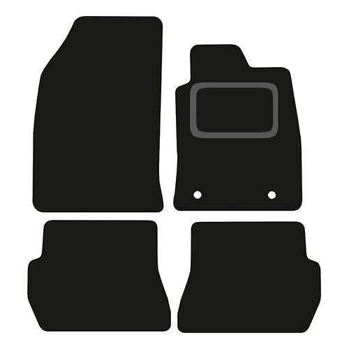 FORD FUSION (AUTOMATIC) 2002 TO 2012 TAILORED BLACK CARPET CAR FLOOR MATS, 2-FIXINGS