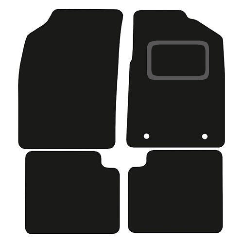 FORD KA 2009 TO 2013 TAILORED BLACK CARPET CAR FLOOR MATS, 2-OVAL FIXINGS