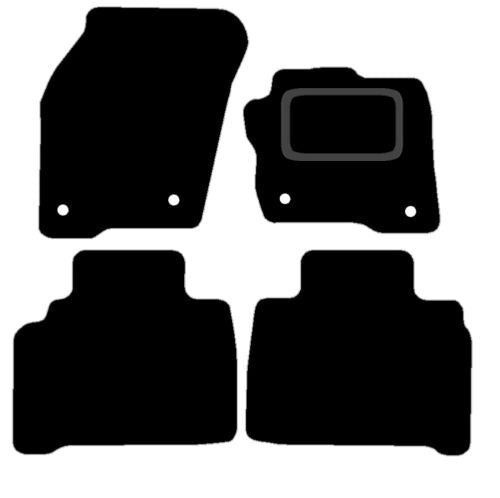 FORD S MAX 5-SEAT 2015 TO PRESENT TAILORED BLACK CARPET CAR FLOOR MATS