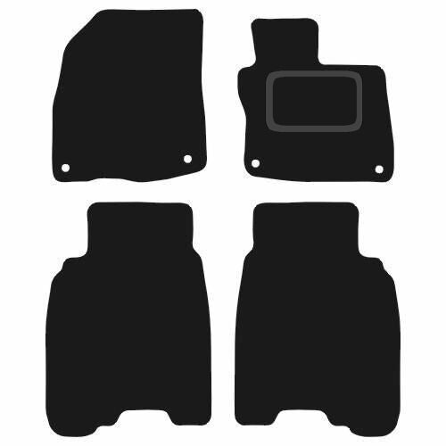 HONDA CIVIC 2008-TO-2012 TAILORED BLACK CARPET CAR FLOOR MATS, 4-OVAL FIXINGS