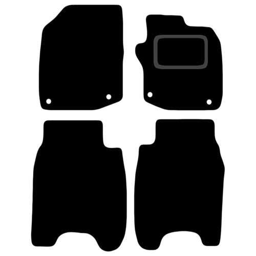 HONDA CIVIC 2012-TO-2017 TAILORED BLACK CARPET CAR FLOOR MATS, 4-FIXINGS
