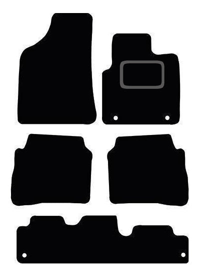 HYUNDAI SANTA FE (7-SEAT) 2006-TO-2009 TAILORED BLACK CARPET CAR FLOOR MATS